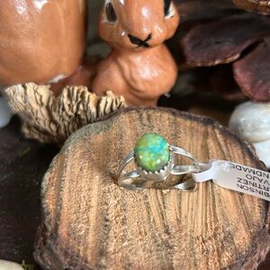925 Sterling Navajo Sonoran turquoise ring